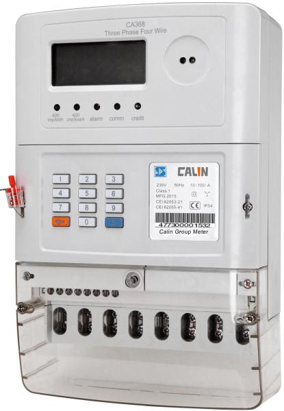 Three Phase STS Keypad Prepaid Meters With Bs Mounting  GPRS Communication