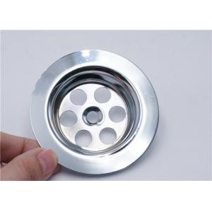 China Chrome Plated Bathroom Basin Strainer Round Good Filter Effect Anti - Clogging supplier