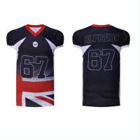 China Polyester Printing Sublimated Football Jerseys Washable Practical on sale