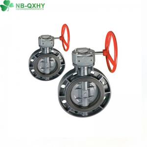 Flange Connection Form DIN/BS/ANSI PVC Gear Type Butterfly Valve for Easy Installation