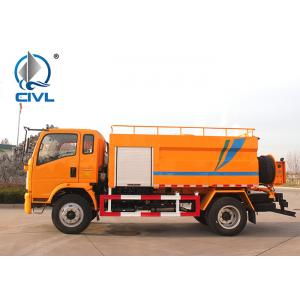 HOWO Vacuum Sewage Suction Truck / Sinotruk 4.58 L Displacement 4x2 10 - 16m3 Sewer Cleaning Truck