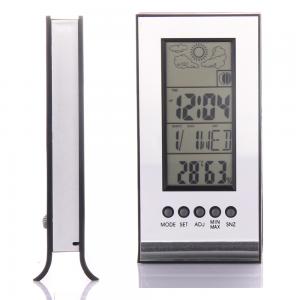 Temperature Humidity Meter Alarm Clock Snooze Forecast Calendar Wireless Weather Station