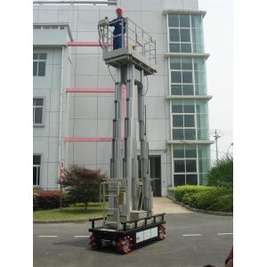 China Gymnasium 8m Vertical Mast Boom Lift Blue With 800mm Extension Platform supplier