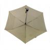 Cream Color 3 Section Automatic Open And Close Compact Umbrella 6 Panels
