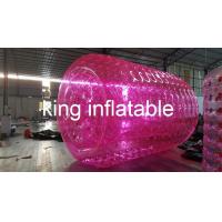 China Inflatable Water Toy , Transparent Red PVC / TPU  Water Roller For Kids / Adults on sale