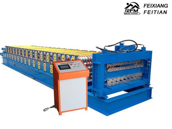 Trapezoid Double Layer Roll Forming Machine Steel Material For Roof Panel