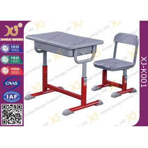 Iron Structure Primary Student Kids School Table And Chairs With Non Slip Feet