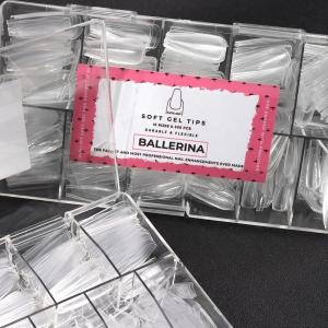 China SAGALAGA クリアマットネイル拡張ヒント 異なるサイズと50箱のカスタマイズされたボックスソフトジェルヒント wholesale