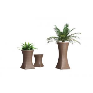 China Poly Rattan Tall Plant Pots Outdoor supplier