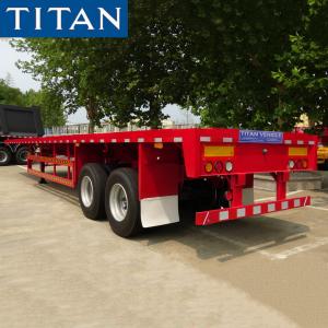China 2 Axles 40ft Flatbed Container Logistics trailer for sale in Zambia supplier