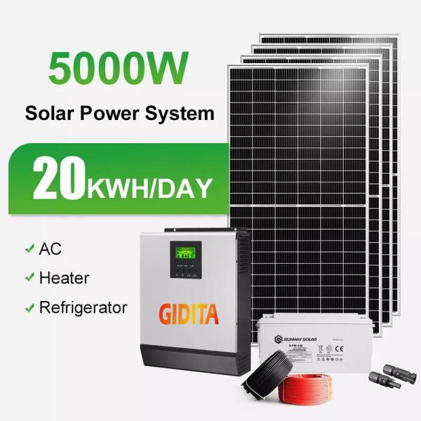 С типа системы 5kw решетки хранения солнечной энергии для пользы дома и фабрики