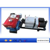China Diesel Engine Pole Setting Double Capstan Winch 5 Ton 230mm Bottom Diameter on sale