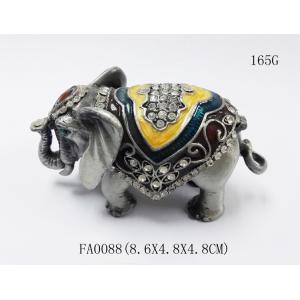 Alloy Elephant Jewelry Box Small Jewelry Box elephant metal jewelry boxes elephant shape bejeweled box