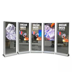 China 55 Inch OLED Digital Signage Floor Standing Multi Touch Display Double Side supplier