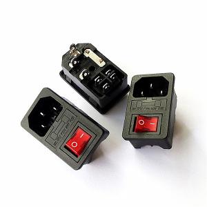 China 10A 250V AC Socket with Rocker switch supplier