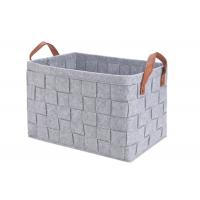 China Collapsible Light Grey 3mm Felt Storage Boxes For Toys on sale