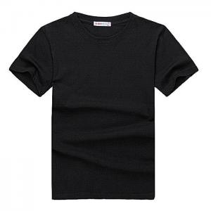 China cotton  tshirts  short sleeve Blank  T shirts safty t shirtsr soft breathable t shirts mens print able logo print BLACK supplier