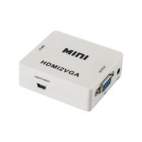China White 1080P 4K*2K Mini HDMI To VGA Converter on sale
