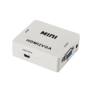 China White 1080P 4K*2K Mini HDMI To VGA Converter supplier