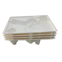 White Compostable Wet Press Pulp Tray , White Pulp Packaging For Toy Gun