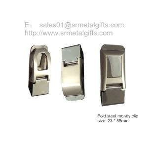 China Luxurious metal folding money clip wallet for men, ready mold, folding steel money clips, supplier