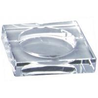 China Square Hotel Ashtrays Glass Ashtray Transparent For Guestroom on sale