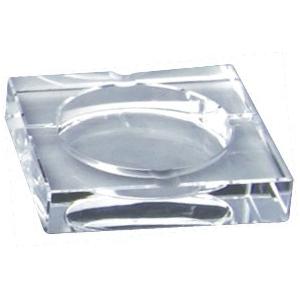 Square Hotel Ashtrays Glass Ashtray Transparent For Guestroom