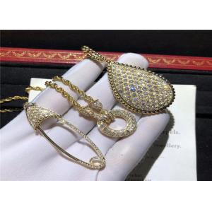 China Luxury  18K Gold Diamond Necklace wholesale gold jewelry manufacturers supplier