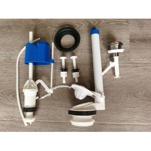 Single Push Button POM Toilet Tank Fittings Embedded Filling Valve + Flapper Flush Valve