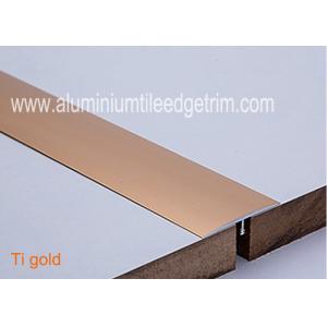 China T Shaped Aluminium Floor Trims , Metal Floor Edging Strip Gap Covering 40mm Width supplier