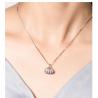 Fashion women silver lock chain necklace sterling silver 925 jewelry