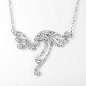 China Cubic Zirconia 925 Sterling Silver Necklaces Flying Pheonix supplier