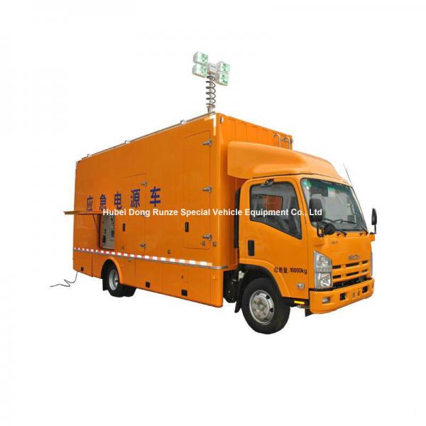ISUZU Mobile Generator Truck For Emergency Power Supply 200kw 50hz 3 Phase 220V