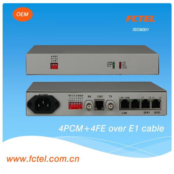 Fiber Optic Multiplexer With FXO+FXS+EM2/4-Wire， 4Voice Multiplexer