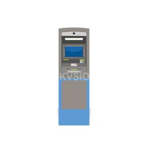 Powder Coating Bank Teller Machine , ATM Cash Machine Internal Ventilation System