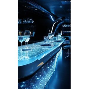 China High Gloss Transparent Resin Reception Desk Corporate Office Bank Furniture Luxury Epoxy Clear Crystal Dining Table wholesale