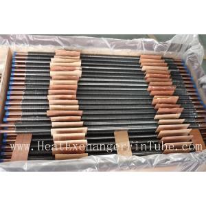 C12200 / TP2 Copper Finned Tube , Tension Wrapped L Type Condenser Tube