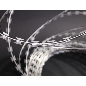 China Anti Climbing Fencing Hot-dipped Galvanized 200 GSM Cross Concertina Razor Wire Loops supplier
