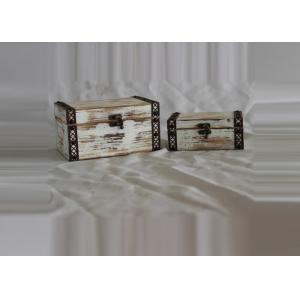 Painting Set Of 2 Decorative Retro Wooden Box Cabinet