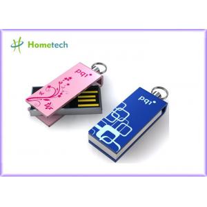 Mini palillos rosados de la torsión USB, palillos grabados laser de los regalos USB del logotipo