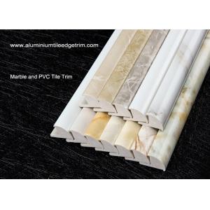 China Solid Marble Effect Tile Corner Trim / 12mm Inside Height Quarter Round Tile Trim wholesale