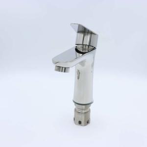 Mirror Face Bathroom Shower Faucet Single Hole Handle Sink Water Tap