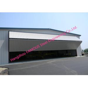 China Dual Panel Hydraulic Hangar Door Upper Folding Industrial Garage Doors With Hard Metal Sandwich Panel supplier