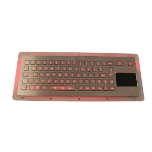 China Compact Format Panel Mount Keyboard Industrial With Dynamic Waterproof Sealed Touchpad wholesale