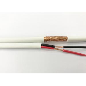 China 128W 0.12mm RG6 Coaxial Cable With Power Security Camera Coaxial Cable supplier