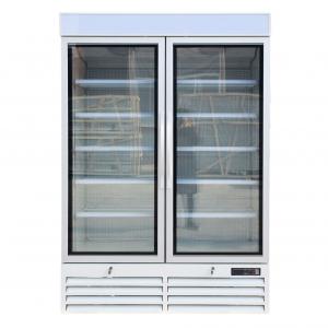 China Plug-In Frost Free Commercial Beverage Refrigerator Glass Door With R290 Refrigerant supplier