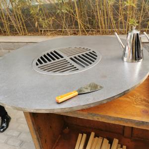 INTERTEK Outside Corten Steel Fire Pit Outdoor Barbecue Grill weather resistance