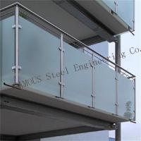 China Safety Residential Handrail Glass Balustrade , ISO 3834 frameless glass balcony railing on sale