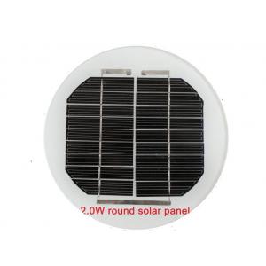 Black 2 Watt Round Solar Panel No Frame Charger For Mini Traffic Light