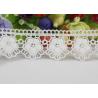 Water Soluble Chemical Polyester lace ribbon trim For Gilr Dress Vintage Off White
